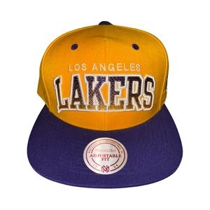 LA Lakers Snapback Hat: NEW: Mitchell & Ness: KOBE: Lebron: Magic: NBA